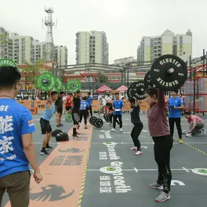 幼儿园塑胶地垫学校铺垫设施室内室外户外健身房地板橡胶防滑地垫
