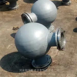 Φ114球型三通标准 陶瓷耐磨球形耐磨弯头球形耐磨三通厂家