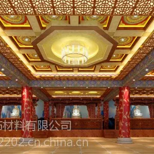 寺庙吊顶PU/PVC新款古建/佛堂地宫天花集成吊顶厂家直销/扣板天花