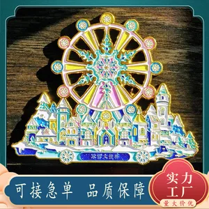 定制金属冰箱贴定做组合文创卡通人物摆件diy流沙城市风景区立体订做
