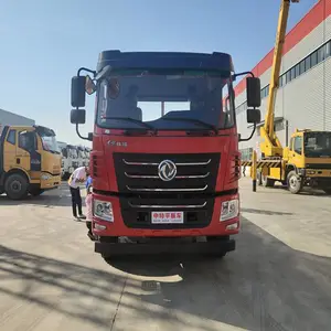 东风华神F5六缸玉柴220马力单桥平板车 可拉150-200型挖机拖运