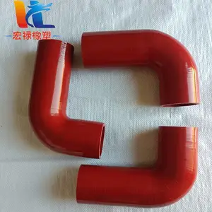 抗老化挤出硅橡胶管 红色硅胶软连接 耐高温硅胶管 宏禄定做