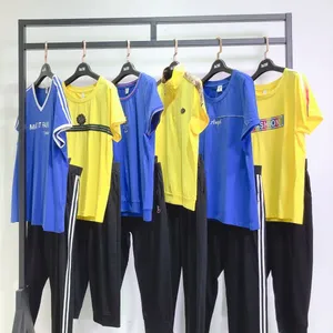 邦森娜2019年夏季新款休闲运动套装品牌折扣女装尾货批发 杭州四季青一手货源走份