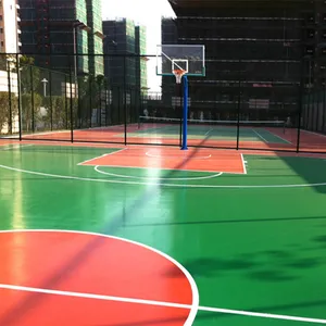 上海硅PU塑胶篮球场羽毛球场网球场厂家直销