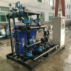 住宅小区的生活供暖 水水换热 蒸汽式板式冷却器 可拆式