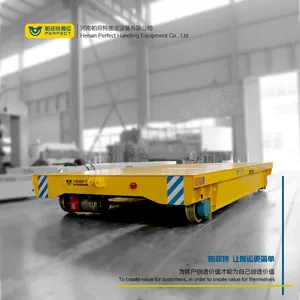 电动四轮无轨胶轮车 钢结构过跨平板车 自动化物料搬运车