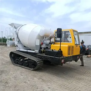 履带式商混运输车 小型履带式搅拌运输车 水利建设履带罐车