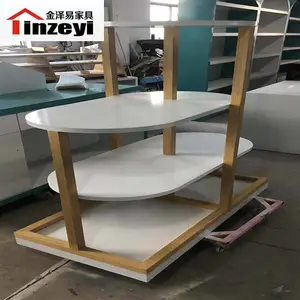潍坊鞋柜展示架,多层商用鞋架,阶梯形式服装店展示架