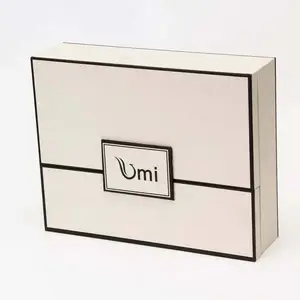 创意双开化妆品套装包装 白色快速定做加logo标牌化妆盒礼盒