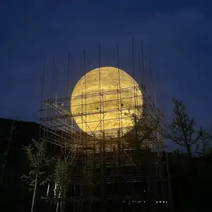 发光月球景观玻璃钢树脂雕塑景区旅游打卡地