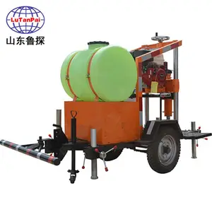 拖车式混凝土钻孔取芯机 柴油机动力 山东鲁探好移动的公路取芯机