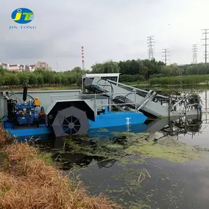 福建蟹塘水草水葫芦打捞船 水花生收割船 水浮萍清理船