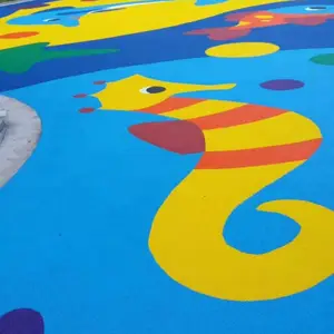 长春现浇EPDM颗粒橡胶地垫景观地胶