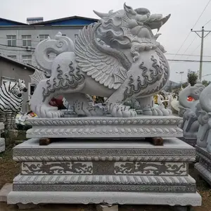 石雕青石貔貅摆件一对门口酒店门墩***皮丘***独角大型石头神兽