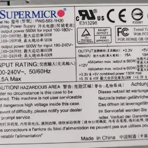 PWS-563-1H20 560W 1U ��΢SUPERMICRO ��������Դģ��