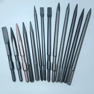 耐磨高速钢尖扁凿水泥混凝土墙槽五坑电镐凿子280-1200mm可定制