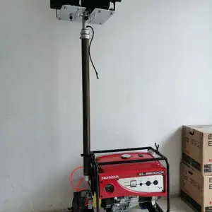 自动升降工作灯2*400W 防汛抢修应急照明车 可移动发电机金卤灯