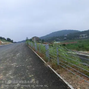 四平缆索护栏 钢丝绳防护栏 阳迪景区钢绞线围栏定制