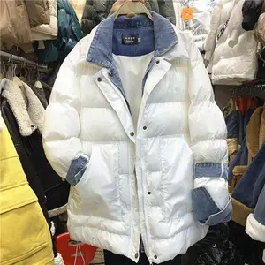 河南女式棉衣 女装棉服羽绒棉长款大衣 简约学院风女士加厚棉衣 常青树