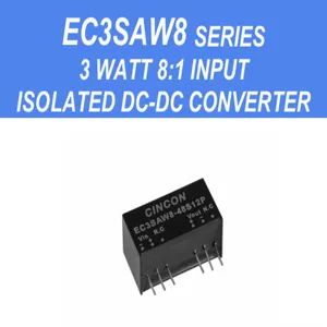 CINCON小功率电源EC3SAW8-48D12N EC3SAW8-48D15N EC3SAW8-48S33N