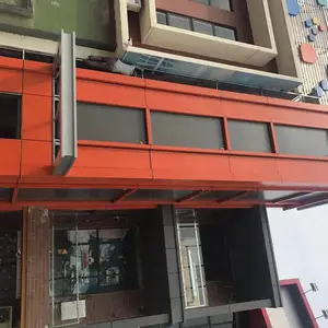 挑檐露台外包铝板 雨棚吊顶铝单板 雨棚入口门洞铝单板