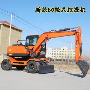 8吨轮式挖掘机价钱 湖南小型轮式挖机生产厂家