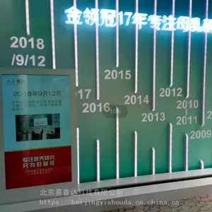 65寸滑轨屏 移动触摸屏易首达自主研发定制软件展示功能