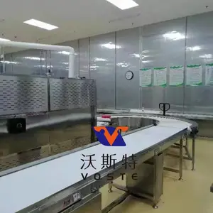 微波干燥熟化烘干杀菌设备隧道式盒饭快速加热设备