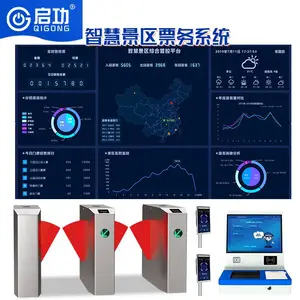 启功智慧景区游乐园检票闸机人脸识别道闸门禁系统