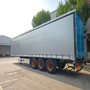 骨架式集装箱半挂车 平板集装箱半挂车 出口定制半挂车 侧帘翼开启半挂车