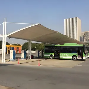 驰建膜结构四川充电桩停车棚厂家 厂区小区新能源充电雨棚工程定制