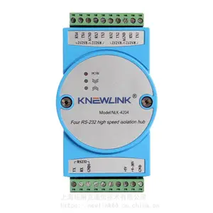 NLK-4204工业级4路RS232高速隔离集线器 HUB 串口1分4