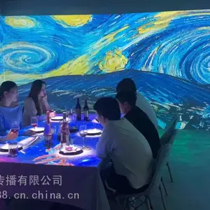 裸眼3d全息投影仪出租沉浸式全息餐厅地面互动感应一体机ar体感游戏租赁