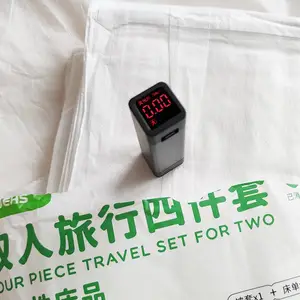 爱洁施一次性床单被套一整套床上用品双人旅行四件套白色可裸睡