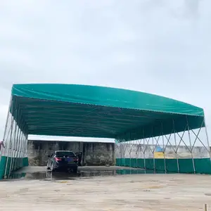 贺州昭平 xyzp-15 伸缩式 活动雨棚 电动推拉棚 篮球场遮阳