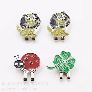 高尔夫金属帽夹制作 高尔夫俱乐部马克帽夹 ***金属果岭帽夹