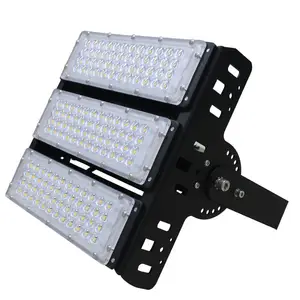 led模组投光灯50W 鳍片散热150W户外防水工地照明隧道球场投光灯