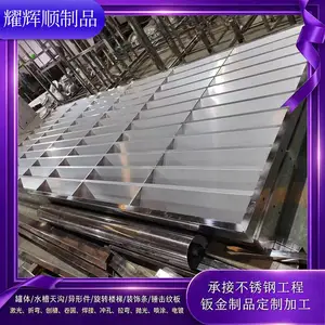 304U型槽 不锈钢天沟201拉丝面地沟水槽折弯定制门套