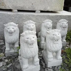 益阳石狮子湖南长沙别墅门前60CM小石狮子大理石80CM石狮子
