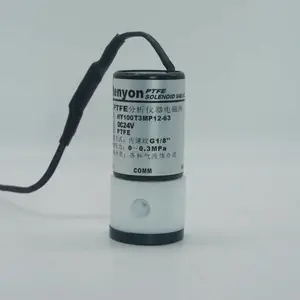 PTFE防腐蚀电磁阀聚四氟乙烯耐强碱电磁阀两位三通电磁阀HYZF4-2-1/4-28UNF-3分析仪电磁阀