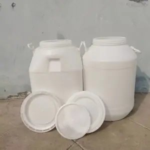 一诺50升圆桶 白色50公斤塑料桶供应 50L化工桶运输储存包装