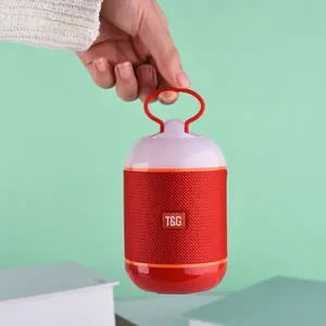 TG605新款LED迷你蓝牙音箱户外娱乐手提布艺防水无线收音音箱