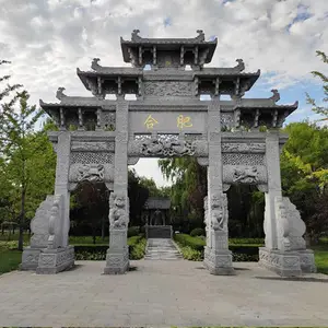 美丽乡村石牌坊 新中式石牌坊厂家 景区公园石雕牌楼