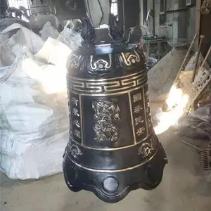 厂家销售大号仿古喇叭钟_宗祠黄铜喇叭钟