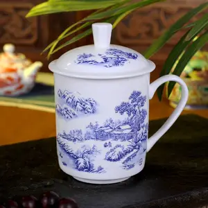 精品骨瓷茶杯系列 500毫升大号办公水杯定制 节日颁奖纪念品茶杯