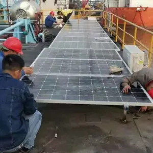 汕尾打捞局用7KW太阳能离网发电系统采用单晶太阳能板