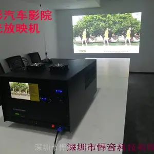 瀚影700寸15米巨幕景区度假村汽车电影院放映机设备FM发射内置2.1功放双音频触屏放映机批发