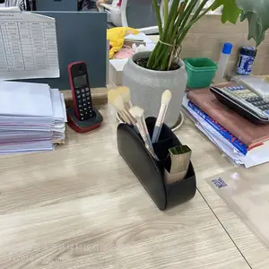 遥控器收纳盒客厅办公家用桌面收纳整理PU皮革创意化妆品收纳盒