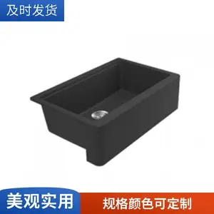 代加工石英石水槽单槽套餐花岗岩厨房洗菜盆嵌入式台下盆手工水槽