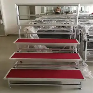 13. 合岳牌铝合金折叠合唱台源头厂家 收纳合唱台阶 户外演出合唱台定制